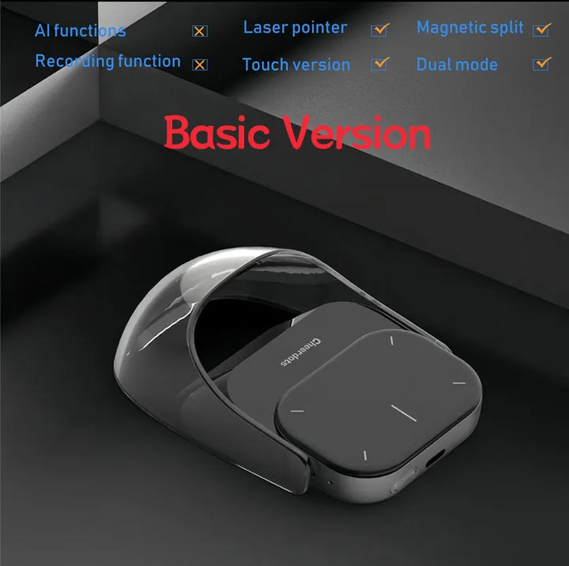 2 Detachable Air Mouse Bluetooth Wireless Touchpad Laser AI Recording Chatgpt Mobile Presenter Remote Control Custom