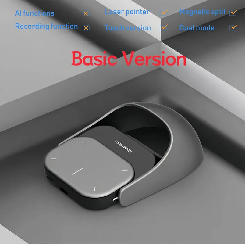 2 Detachable Air Mouse Bluetooth Wireless Touchpad Laser AI Recording Chatgpt Mobile Presenter Remote Control Custom