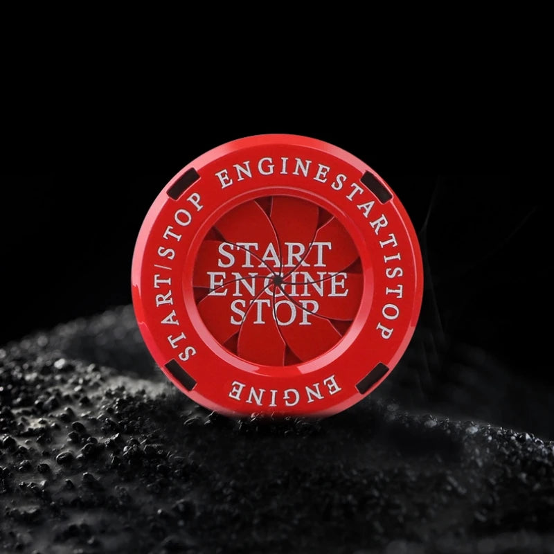 Car Interior Modification One-Button Start Button Ignition Switch Rotating Protective Cover Motorcycle Start Ring Decoration