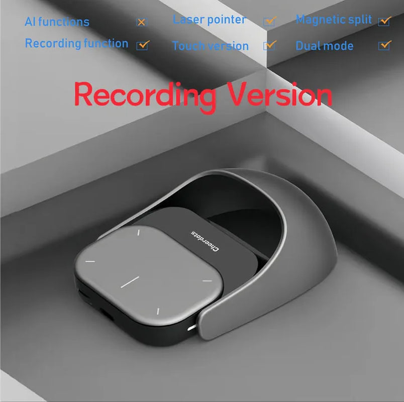 2 Detachable Air Mouse Bluetooth Wireless Touchpad Laser AI Recording Chatgpt Mobile Presenter Remote Control Custom
