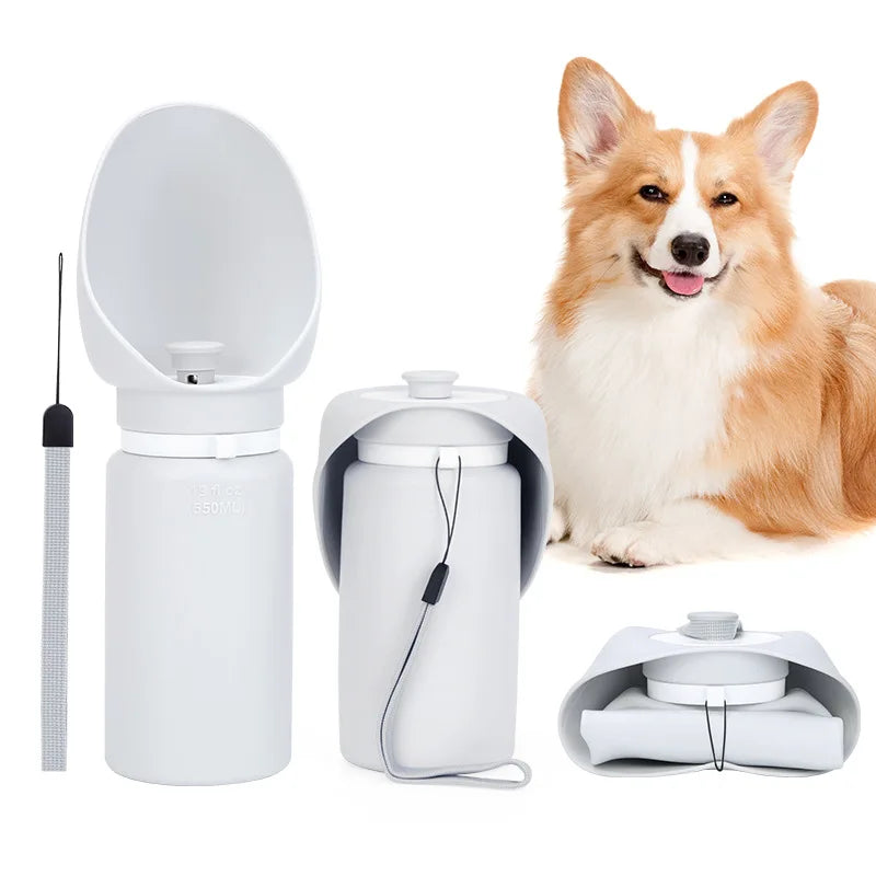Pet Bowl Portable Foldable Cat and Dog Bowl Leak Proof Silicone Outdoor Travel Feeding Bottle Pet Supplies Wholesale