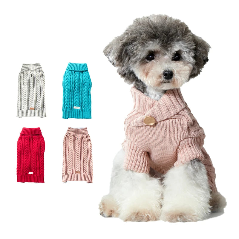 UFBemo Hot Sale Wholesale Pet Accessories Winter Warm Designer Dog Clothes Sweaters
