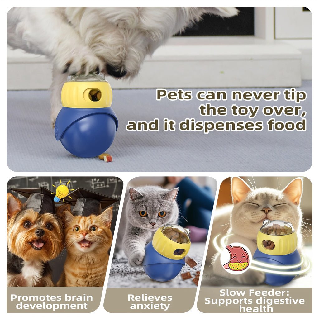 Modern Plastic Pet Supplies Food Dispensing Bowl Interactive Toy for Cats and Dogs New Product