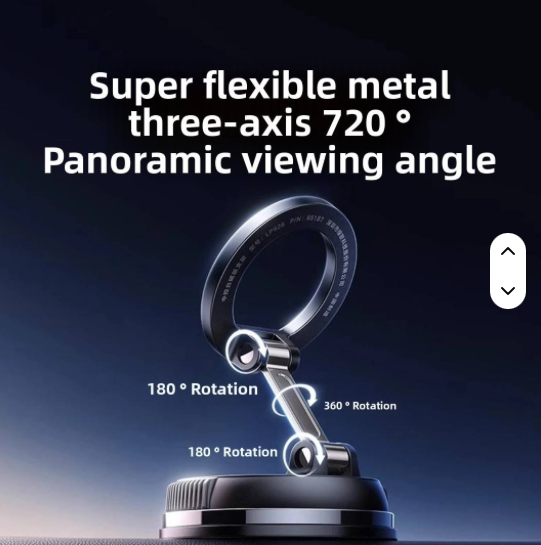 Foldable Magnetic Car Phone Holder with 360° Rotation