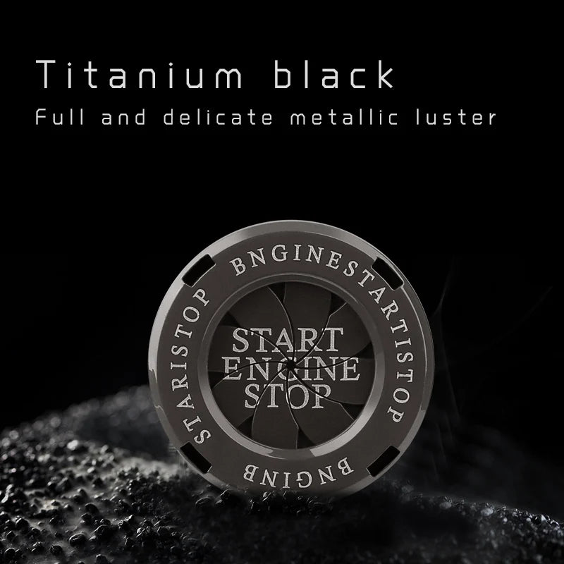 Car Interior Modification One-Button Start Button Ignition Switch Rotating Protective Cover Motorcycle Start Ring Decoration