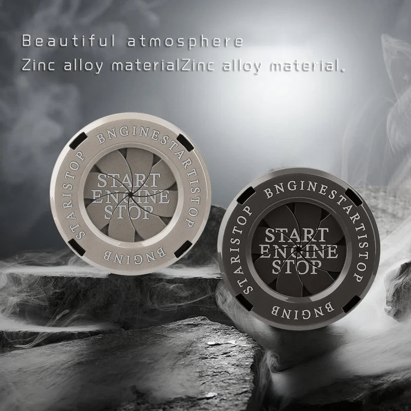 Car Interior Modification One-Button Start Button Ignition Switch Rotating Protective Cover Motorcycle Start Ring Decoration