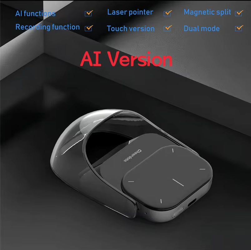 2 Detachable Air Mouse Bluetooth Wireless Touchpad Laser AI Recording Chatgpt Mobile Presenter Remote Control Custom