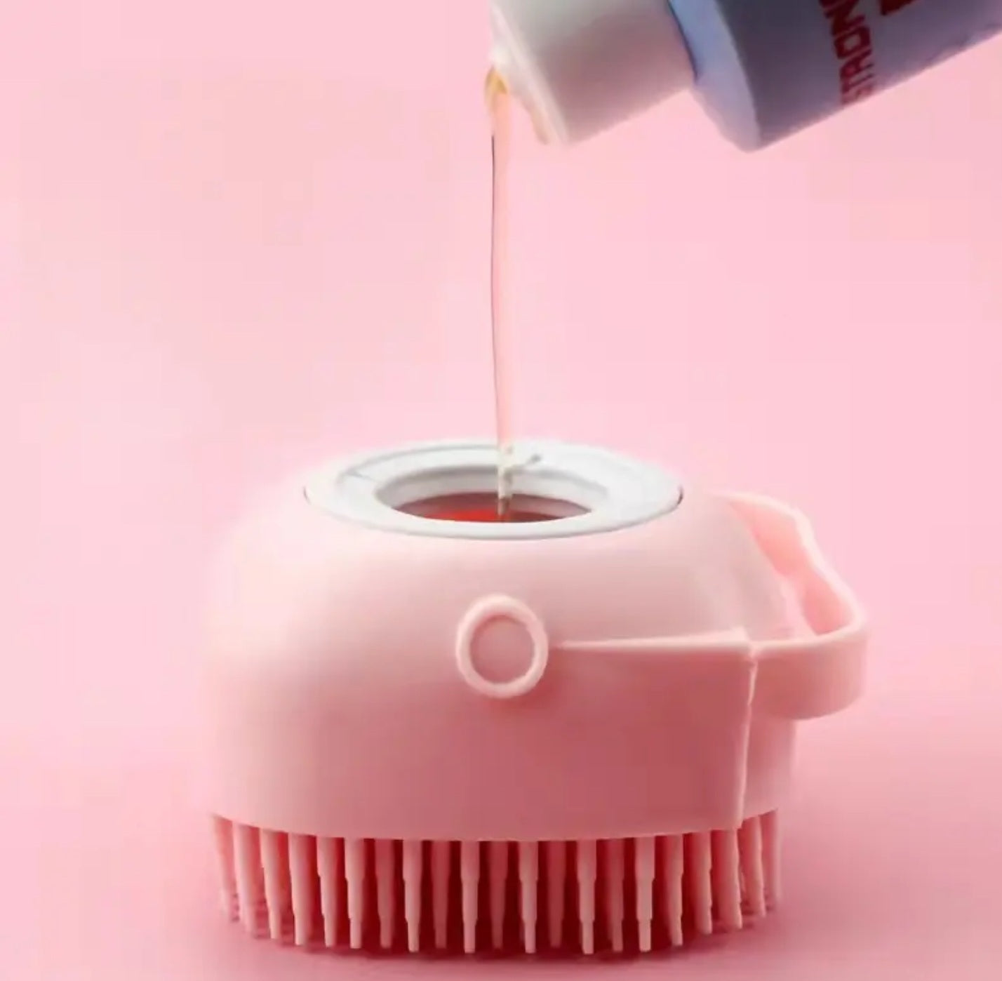 Foaming Silicone Dog Grooming Brush – Eco-Friendly Bath & Massage Tool